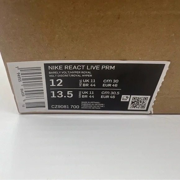 Nike React Live PRM Mens 12 Running Trainers CZ9081 Sneakers Shoes in box N. 354 - Picture 14 of 15